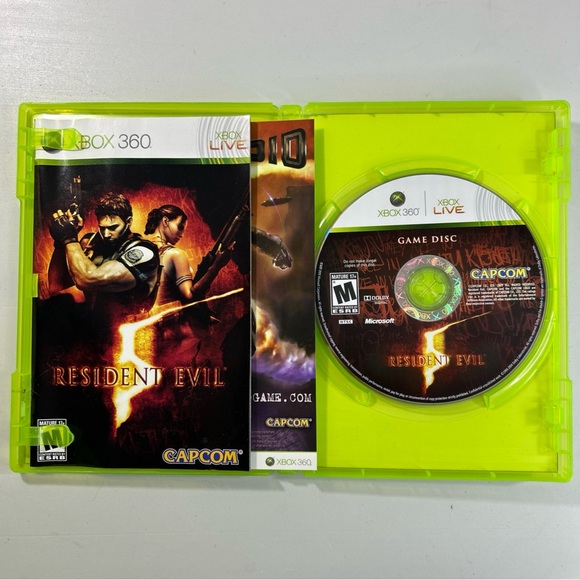 Resident Evil 5 Microsoft Xbox 360 Complete CIB Very Good Condition - Picture 2 of 9